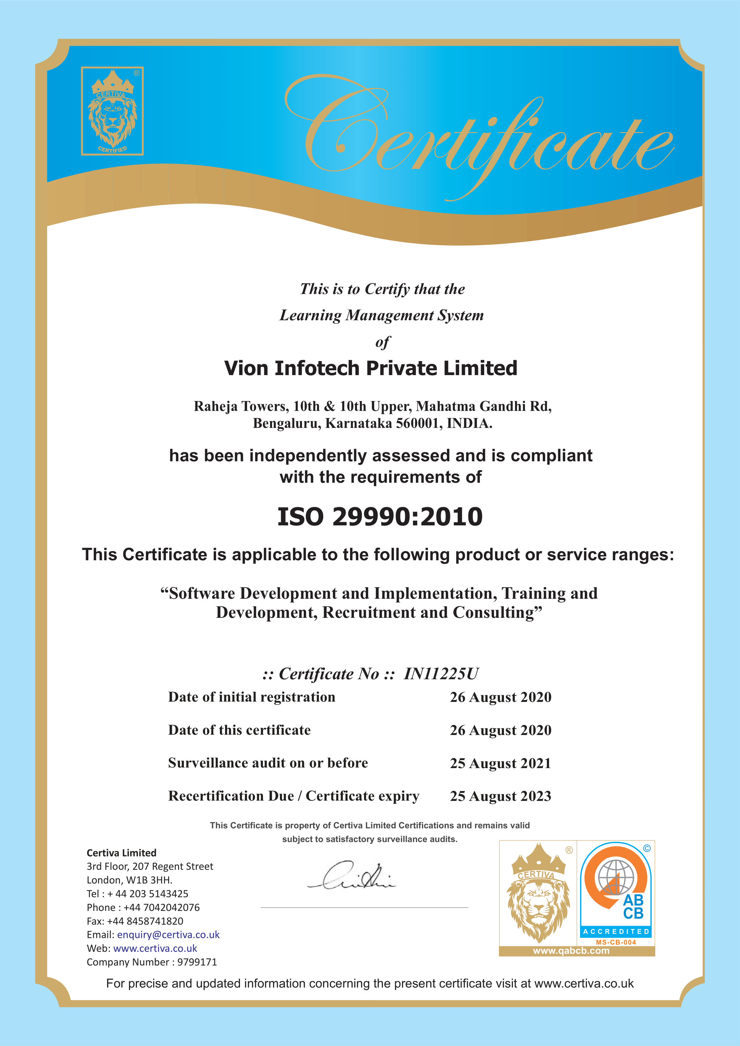Certificate